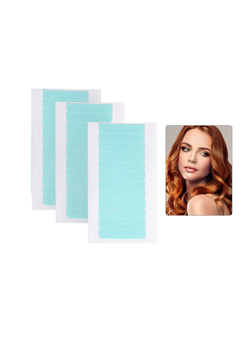 ChicAbode 9 قطع من أشرطة وصلات الشعر، أشرطة لاصقة مزدوجة الجوانب لوصلات الشعر، أشرطة وصلات شعر غير مرئية مزدوجة الجوانب، مقاومة للماء وغير ضارة بالشعر، التصاق يدوم طويلاً، أزرق، 108 قطعة - Image 1